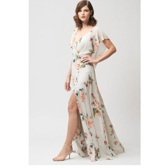 NWT Jenny Yoo Collection Alanna Dress Floral Ohana Bridesmaid Maxi Open Back 8 - Picture 3 of 16